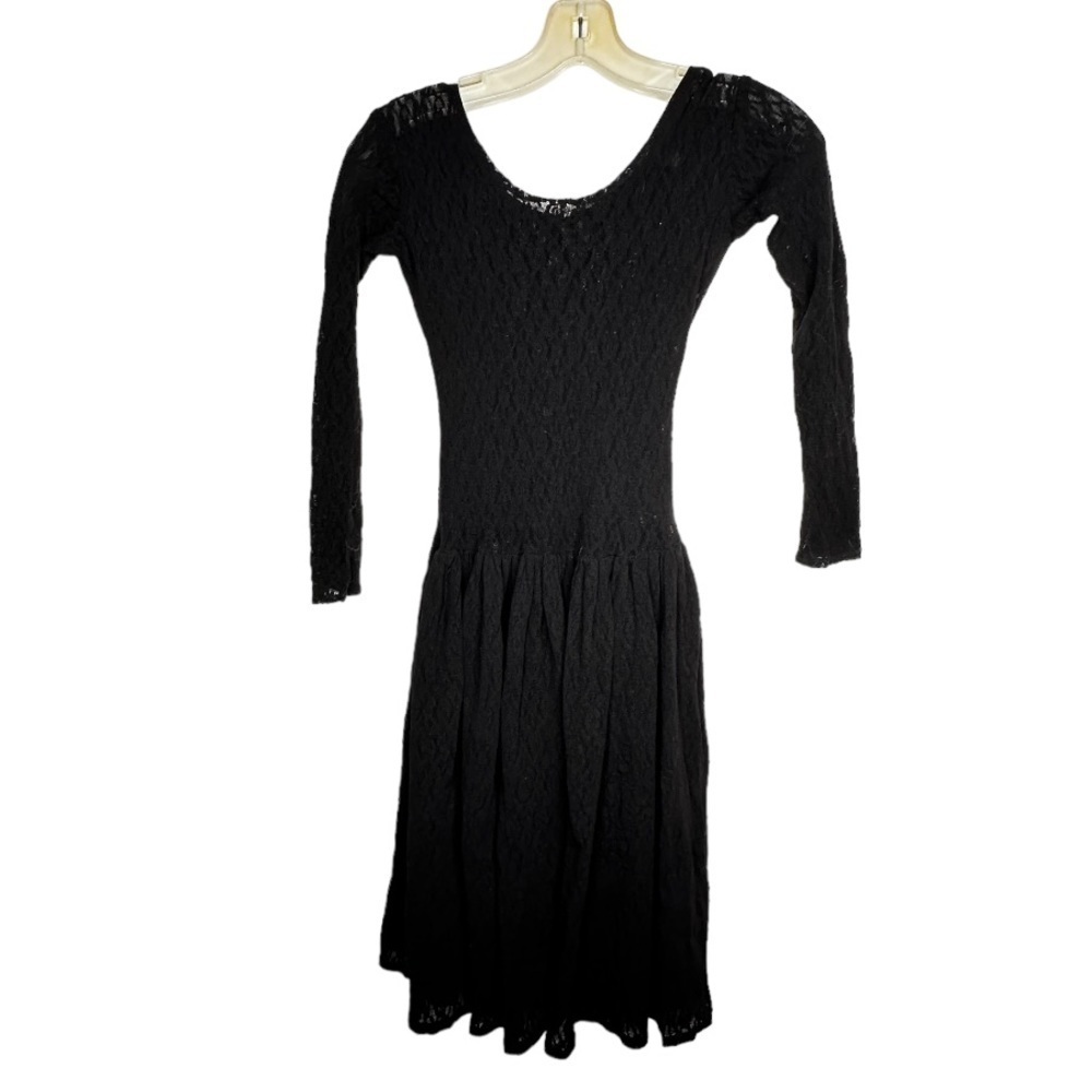 Vintage Sheer Black Lace Dress